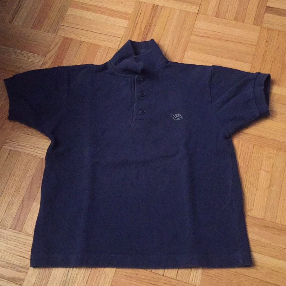 Vintage Jacadi Turtle polo shirt, boys navy blue